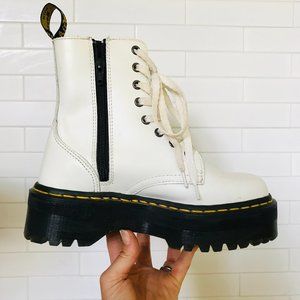 White Dr. Marten Jadon Platform Boots